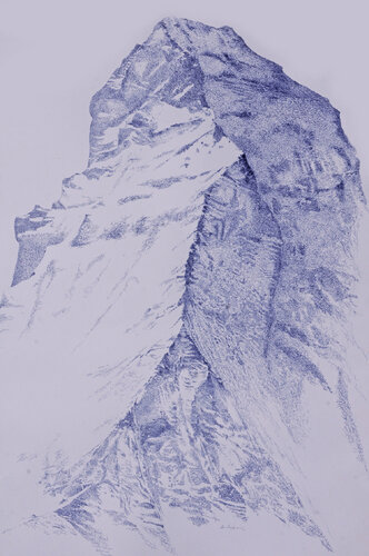 Là-haut sur la montagne I van -- DEYRMON, Tekening te koop op Singulart