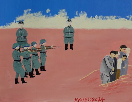 Einsatzgruppen massacre de Ryohei Kubo, Pintura a la venta en Singulart