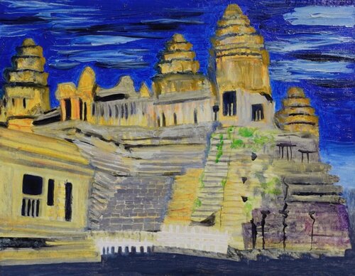 Angkor wat van Ryohei Kubo, Schilderij te koop op Singulart