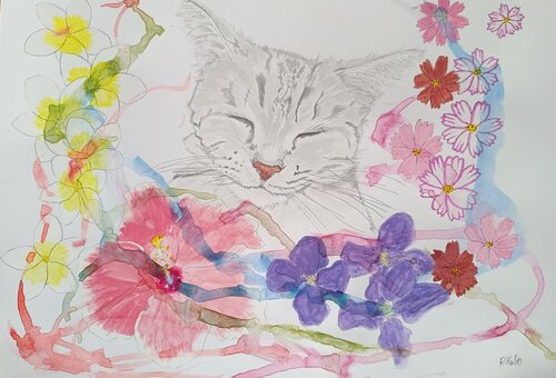 You&Flowers van Ryohei Kubo, Schilderij te koop op Singulart
