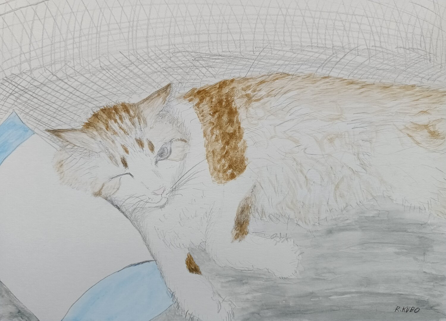 cat Ryohei Kubo Peinture originale à vendre