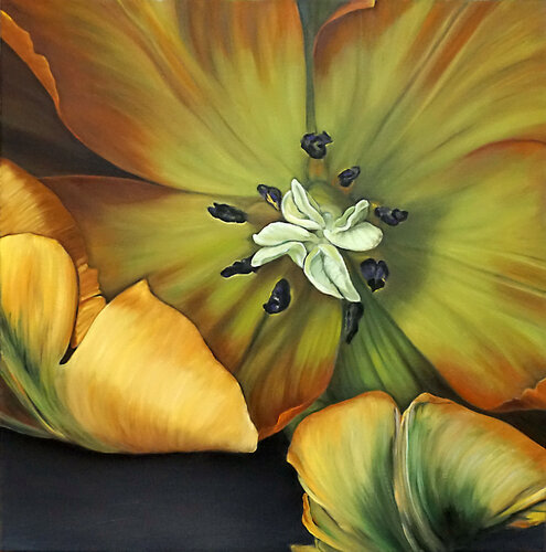 tulip detail V von Traute Ziegenfuss, Malerei kaufen auf Singulart