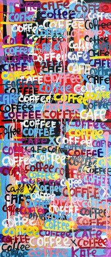 Need Coffee! par Mercedes Lagunas, Peinture en vente sur Singulart