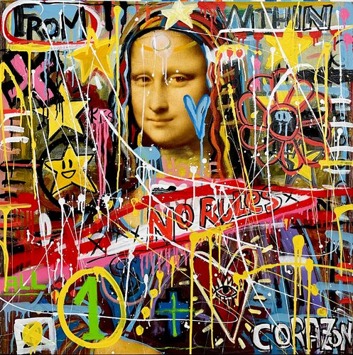 No Rules Monalisa di Mercedes Lagunas, Pittura in vendita su Singulart