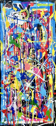 Cosmic Colors 34 par Mercedes Lagunas, Peinture en vente sur Singulart