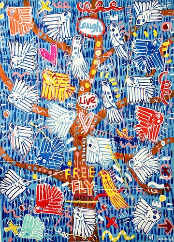 Free Fly par Mercedes Lagunas, Peinture en vente sur Singulart