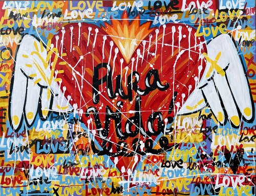 Pura Vida par Mercedes Lagunas, Peinture en vente sur Singulart