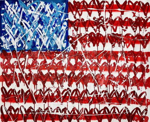 USA Love flag Mercedes Lagunas
