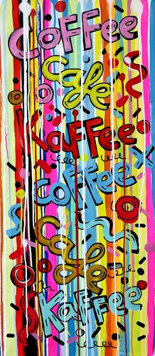 Café Olé van Mercedes Lagunas, Schilderij te koop op Singulart
