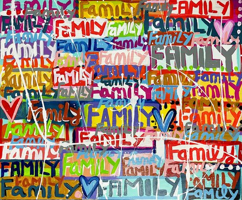 Familia Together par Mercedes Lagunas, Peinture en vente sur Singulart