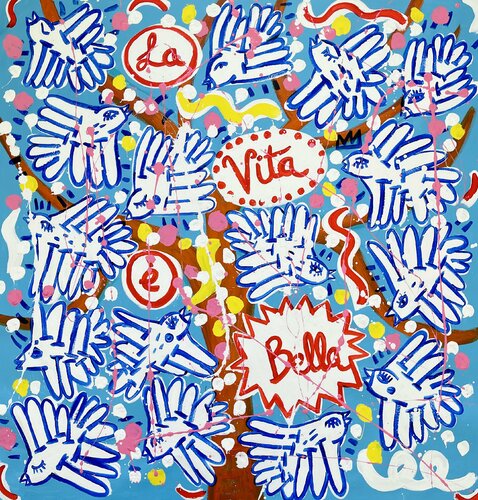 La Vita è Bella. (Freedom) par Mercedes Lagunas, Peinture en vente sur Singulart