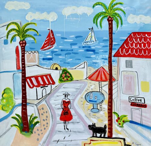 French Mediterraneo di Mercedes Lagunas, Pittura in vendita su Singulart