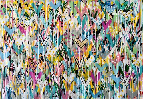 Love Frecuency 400 par Mercedes Lagunas, Peinture en vente sur Singulart