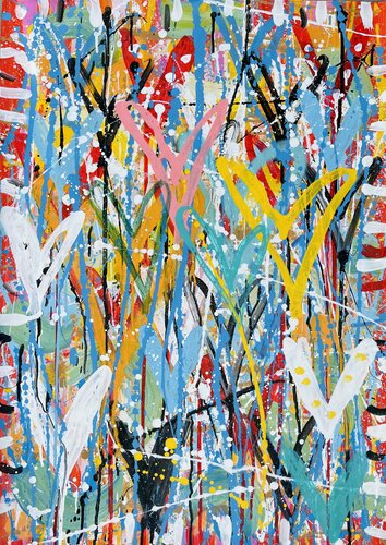 Love Frecuency 73 par Mercedes Lagunas, Œuvre sur papier en vente sur Singulart
