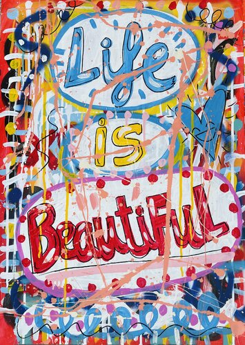 Life is Beautiful 8 par Mercedes Lagunas, Œuvre sur papier en vente sur Singulart