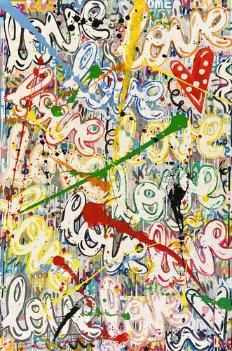 Mundo Love Pop par Mercedes Lagunas, Peinture en vente sur Singulart