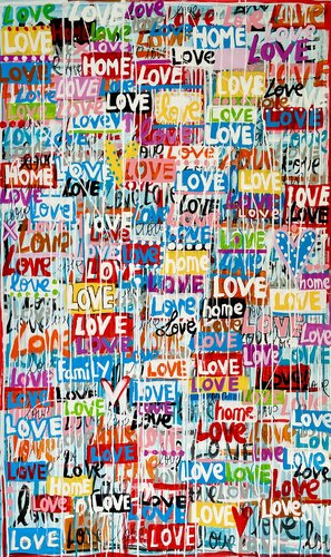 Love my Home par Mercedes Lagunas, Peinture en vente sur Singulart