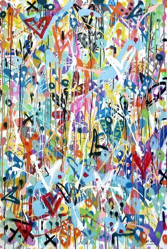 Melrose in Love par Mercedes Lagunas, Peinture en vente sur Singulart