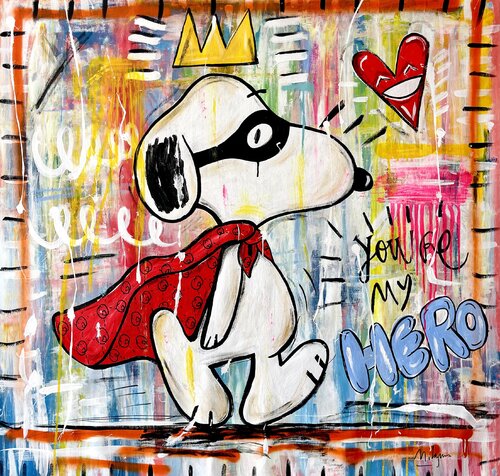 Hero Snoopy di Mercedes Lagunas, Pittura in vendita su Singulart