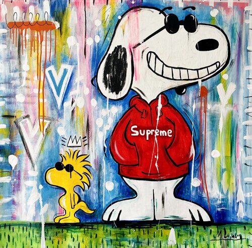 Cool Friends par Mercedes Lagunas, Peinture en vente sur Singulart
