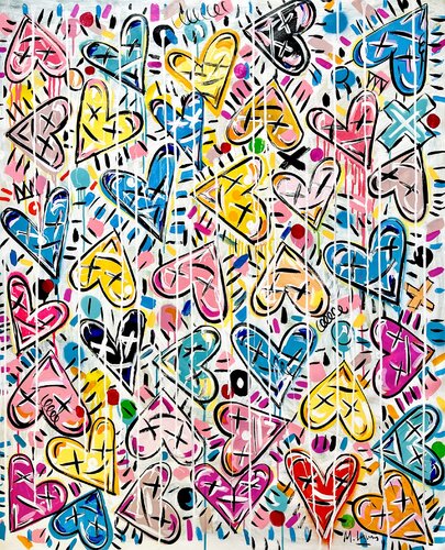 Faces of the Heart di Mercedes Lagunas, Pittura in vendita su Singulart