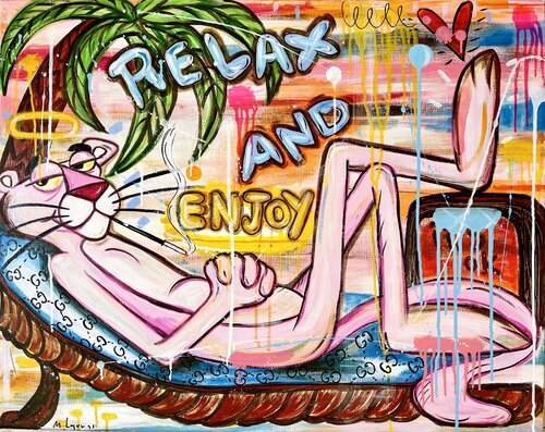 Relax & Enjoy par Mercedes Lagunas, Peinture en vente sur Singulart