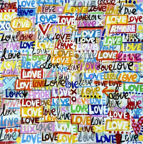 Hola Amor 2! par Mercedes Lagunas, Peinture en vente sur Singulart