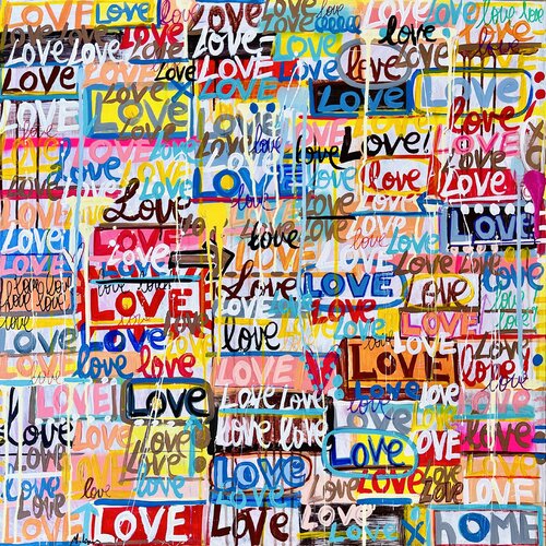Love is Love par Mercedes Lagunas, Peinture en vente sur Singulart