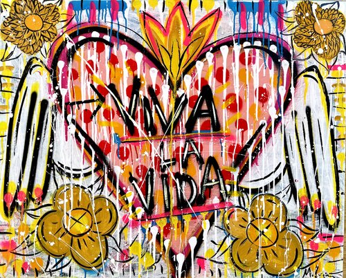Viva Heart par Mercedes Lagunas, Peinture en vente sur Singulart