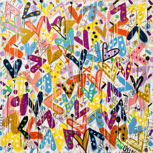 Love Flying di Mercedes Lagunas, Pittura in vendita su Singulart