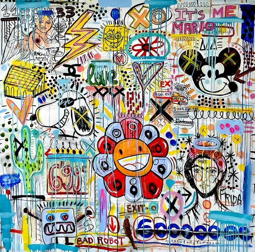 It’s me Mario par Mercedes Lagunas, Peinture en vente sur Singulart