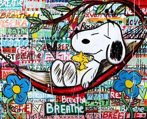 Just Breathe! par Mercedes Lagunas, Peinture en vente sur Singulart
