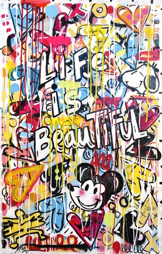 Life is Beautiful 8 par Mercedes Lagunas, Peinture en vente sur Singulart