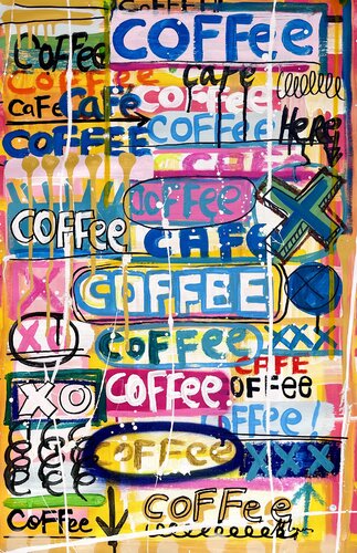 Mañana de Cafe par Mercedes Lagunas, Peinture en vente sur Singulart