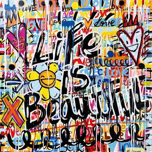 Pop Love 74 par Mercedes Lagunas, Peinture en vente sur Singulart