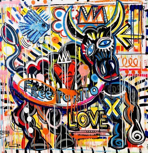 Free Torito par Mercedes Lagunas, Peinture en vente sur Singulart