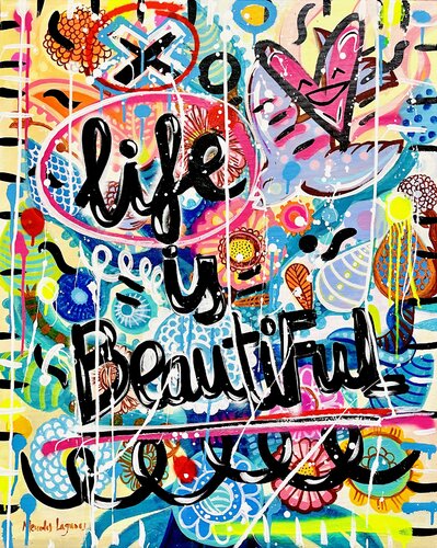 Life is Beautiful 9 par Mercedes Lagunas, Peinture en vente sur Singulart