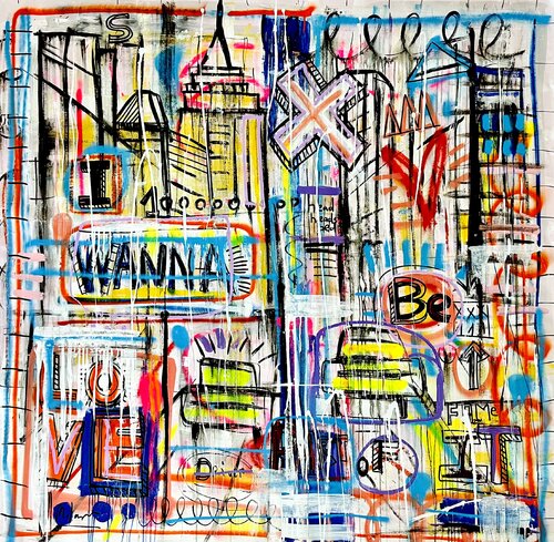 New York on my mind di Mercedes Lagunas, Pittura in vendita su Singulart
