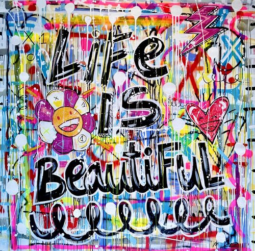 Life is Beautiful 9 par Mercedes Lagunas, Peinture en vente sur Singulart
