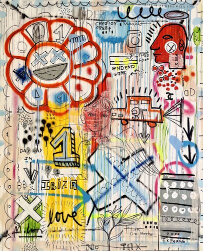 Flor de Noche van Mercedes Lagunas, Schilderij te koop op Singulart