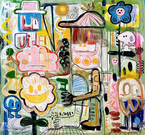 Vida Moderna par Mercedes Lagunas, Peinture en vente sur Singulart