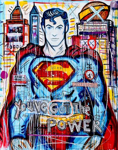 Soy un Superman by Mercedes Lagunas, 회화 for Sale on Singulart