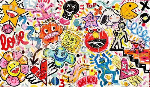 Let’s Dance par Mercedes Lagunas, Peinture en vente sur Singulart