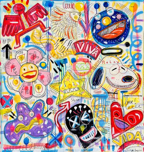 Relax & Shine par Mercedes Lagunas, Peinture en vente sur Singulart