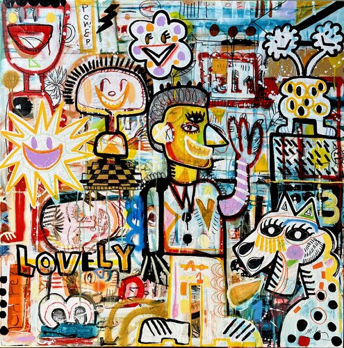 Muchacho Plástico par Mercedes Lagunas, Peinture en vente sur Singulart