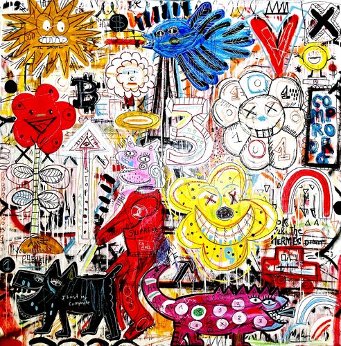 Compro Oro by Mercedes Lagunas, Painting for Sale on Singulart