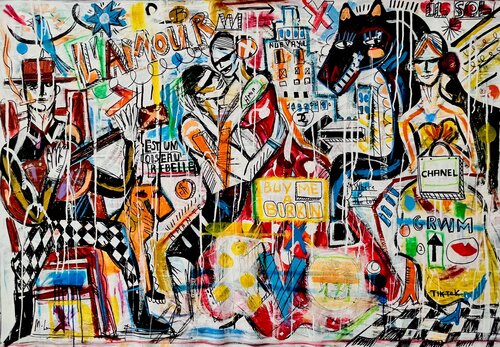 El Amor es un Pájaro Rebelde par Mercedes Lagunas, Peinture en vente sur Singulart