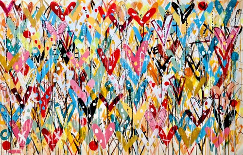 Love Sunset II par Mercedes Lagunas, Peinture en vente sur Singulart