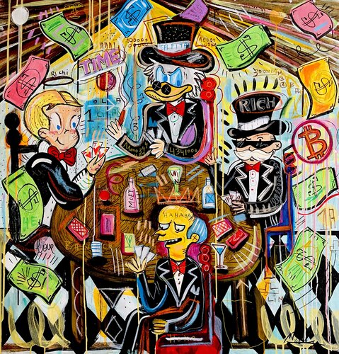 Billionaire’s Game by Mercedes Lagunas, Painting for Sale on Singulart