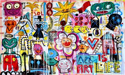Art is Life von Mercedes Lagunas, Malerei kaufen auf Singulart